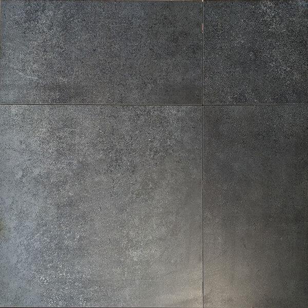 Wand-, Bodenfliese 60x60cm, Steinoptik Beton in Farbe Antacite, Rutschhemmung R10, Serie Materia, Material Feinsteinzeug