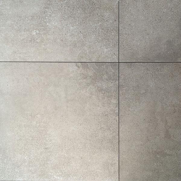 Wand-, Bodenfliese 60x60cm, Steinoptik Beton in Farbe Beige , Rutschhemmung R10, Serie Materia, Material Feinsteinzeug