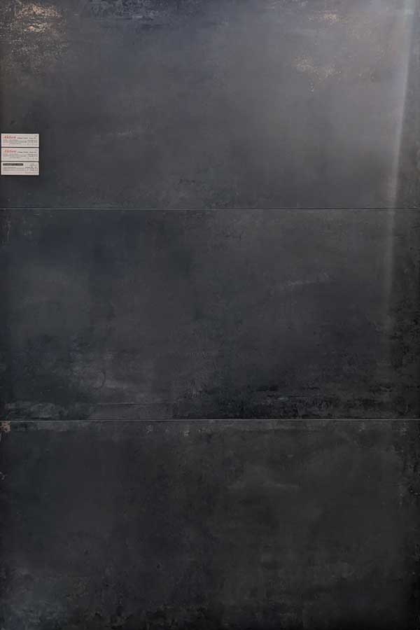 Wand-, Bodenfliese 60x120cm Steinoptik Beton metallisch Farbe Iron, Rutschhemmung R10, Serie Oxid, Material Feinsteinzeug