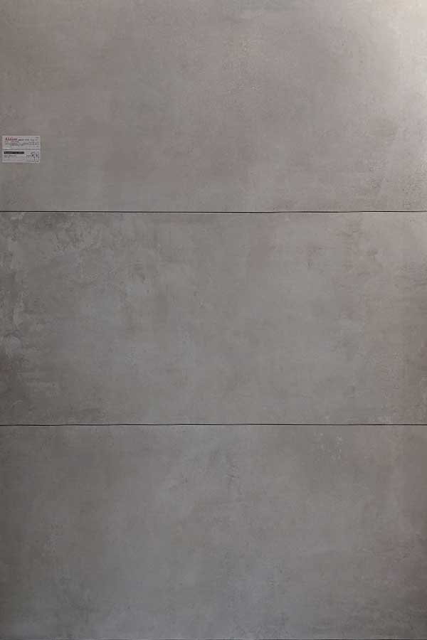 Wand-, Bodenfliese 60x120cm Steinoptik Beton metallisch Farbe Titanium, Rutschhemmung R10, Serie Oxid, Material Feinsteinzeug