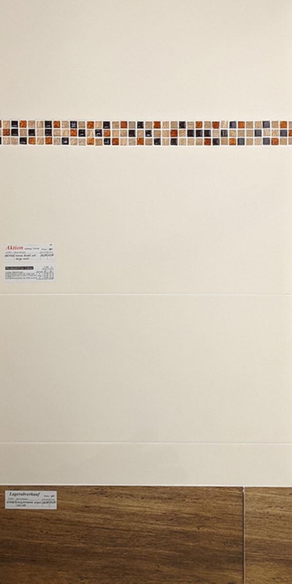 Wandfliese 30x60cm Farbe Beige matt, Material Steingut