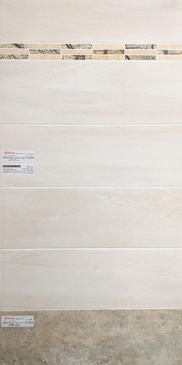 Wandfliese 20x60cm Steinoptik Marmor Farbe Beige, Serie Townhouse, Material Steingut